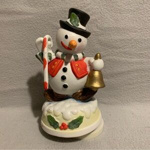 Vintage Christmas candy cane musical Frosty the snowman